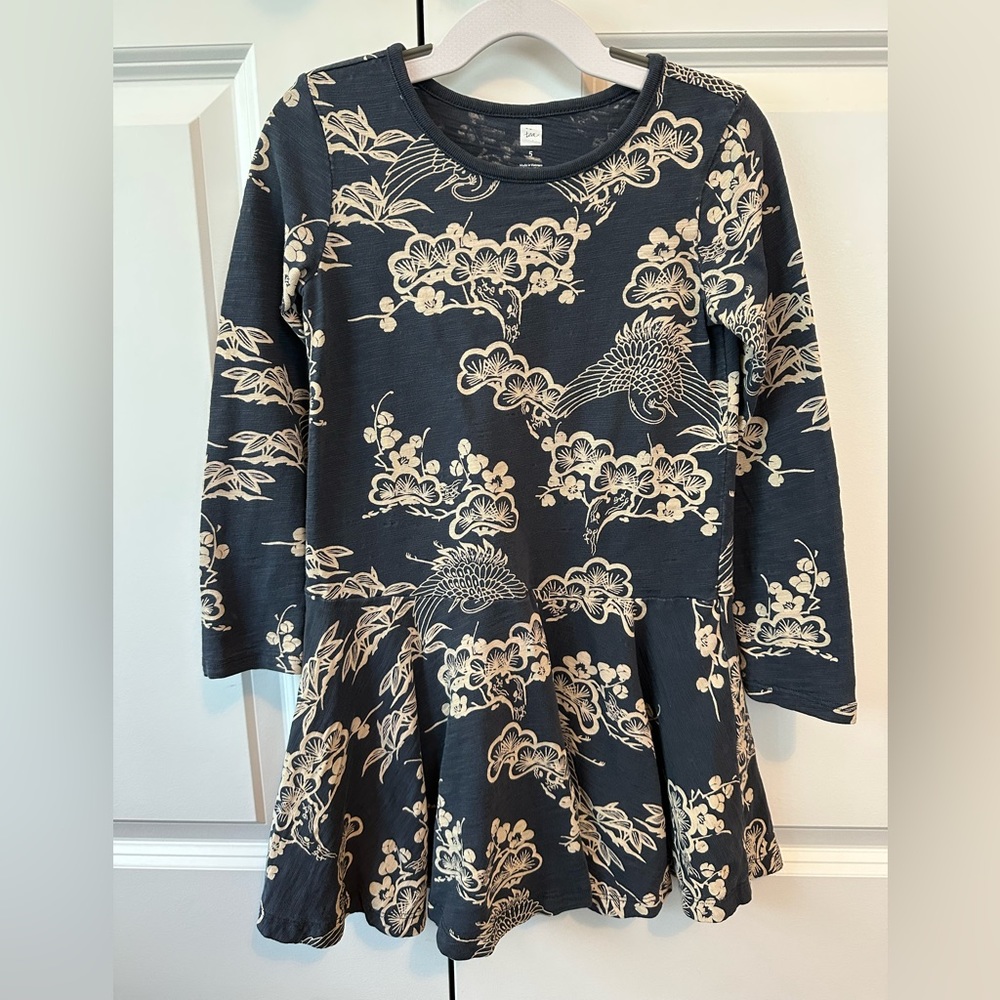 Tea Collection Girls Japan Kami Skirted Dress (Size 5)